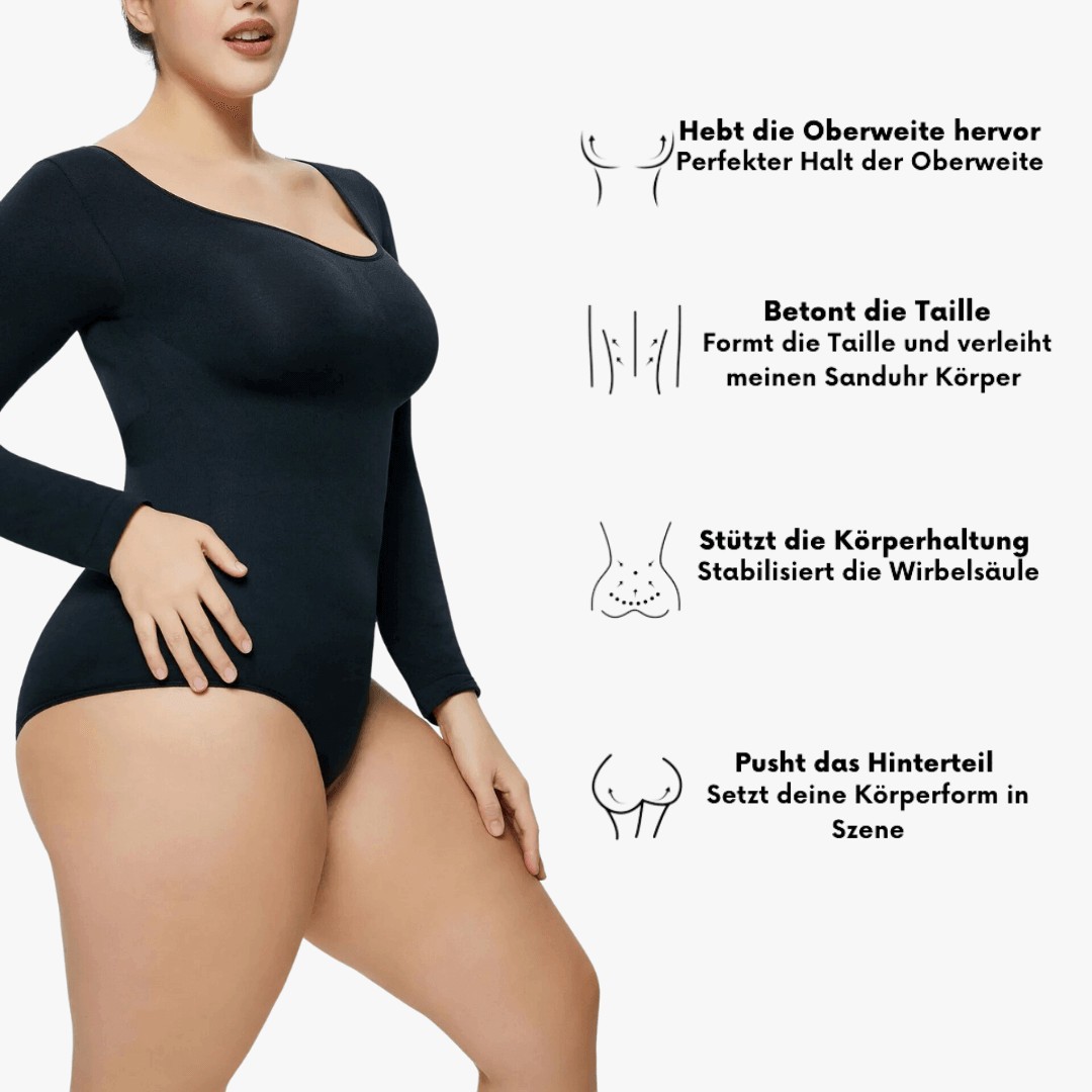 FlexiFit Bodysuit Shapewear-Långärmad