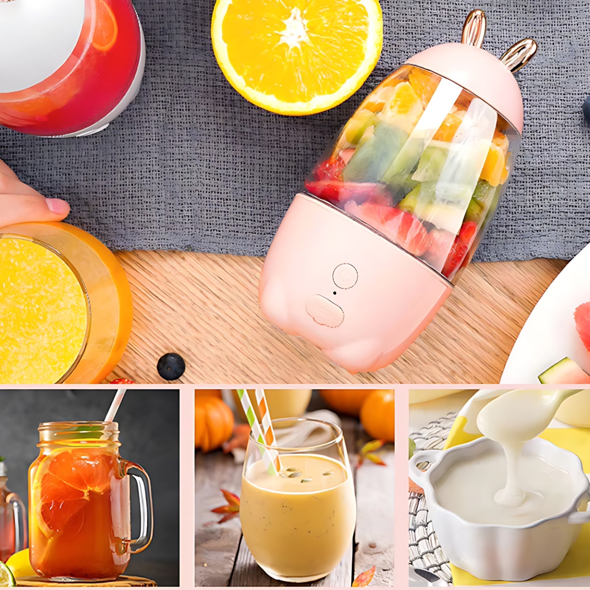 Bärbar Juicer | USB-Batterimixer - Perfekt för smoothies på språng