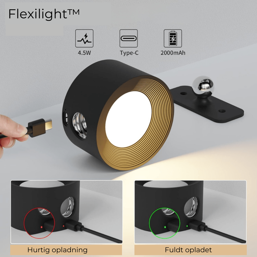 Flexilight™ | 360° trådlös uppladdningsbar vägglampa